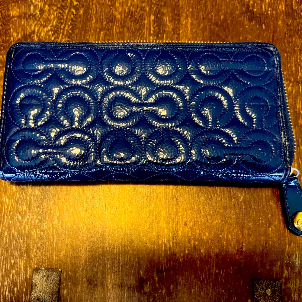 Coach patent leather wallet